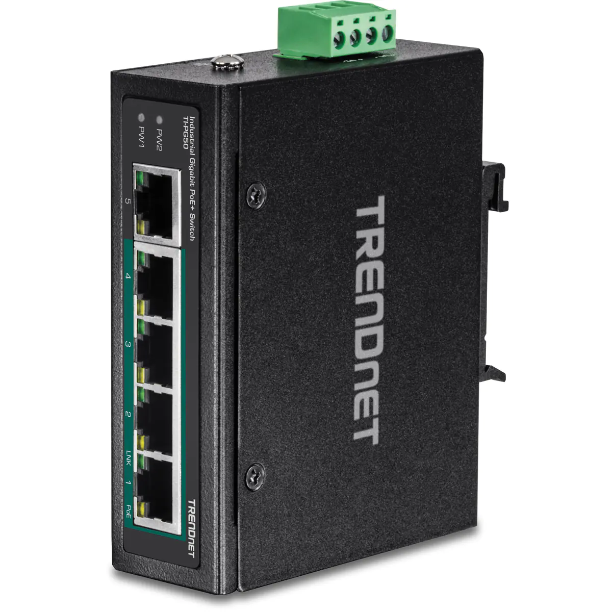 TRENDnet TI-PG50 - Version V2 - Switch - industriell - unmanaged - 4 x 10/100/1000 (PoE+)