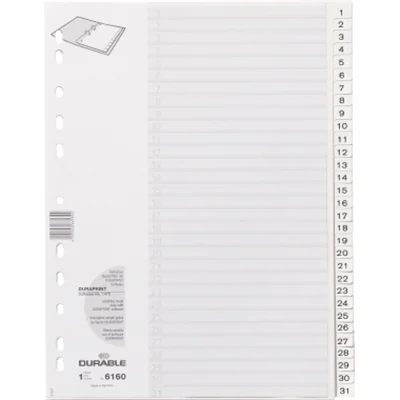 DURABLE Ordnerregister 616002 DIN A4 1-31 geprägte Taben ws DURABLE Ordnerregister 616002 DIN A4 1-31 geprägte Taben ws