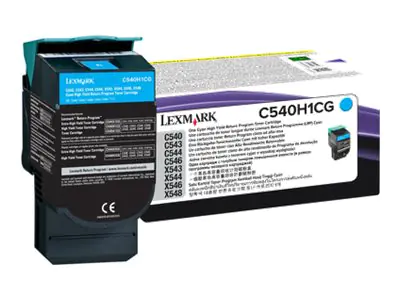 Lexmark - Hohe Ergiebigkeit - Cyan - Original - Tonerpatrone LCCP, LRP - für Lexmark C540, C543, C544, C546, X543, X544, X546, X548