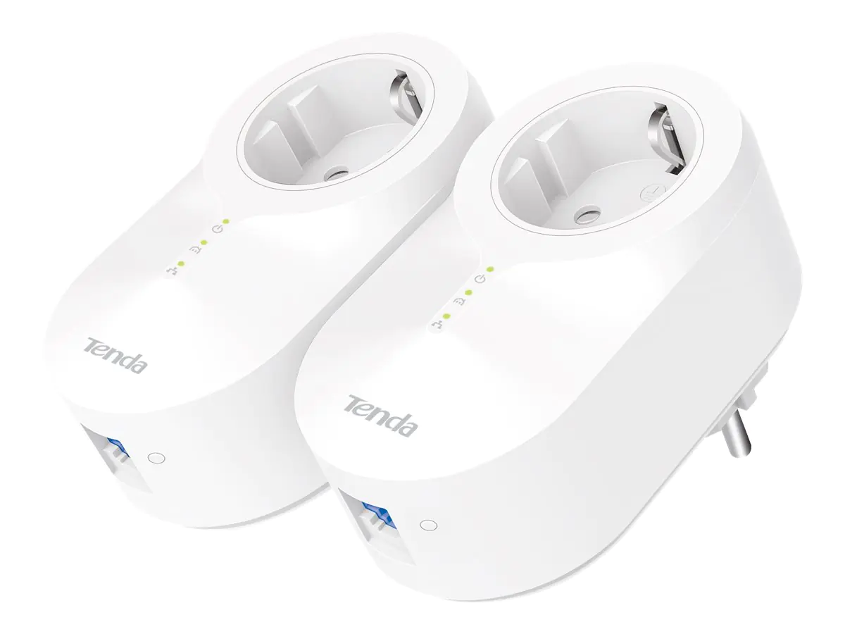 Tenda PH6 - Kit - Bridge 1GbE, HomePlug AV (HPAV) 2.0 - an Wandsteckdose anschließbar (Packung mit 2)