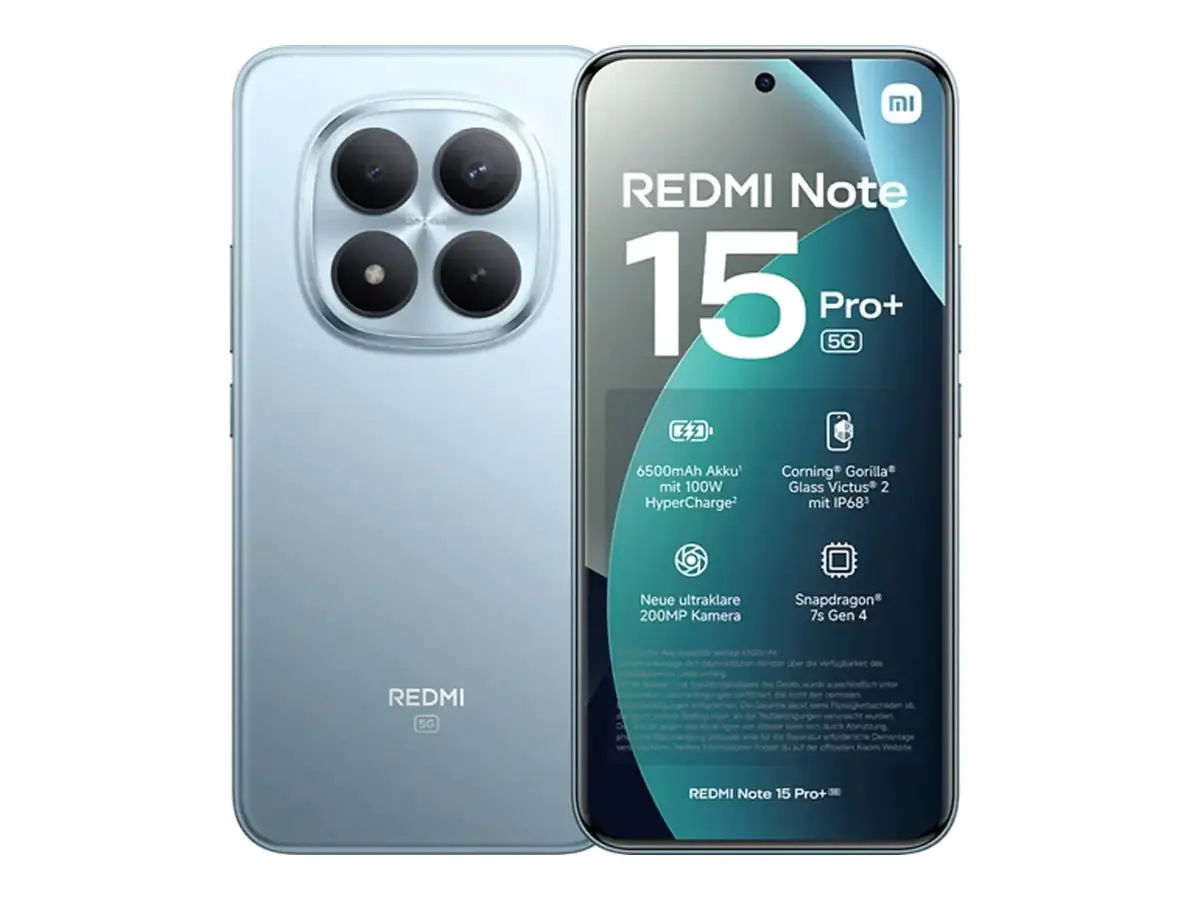 Xiaomi Redmi Note 15 Pro+ - 5G Smartphone - Dual-SIM - RAM 8 GB / Interner Speicher 256 GB - OLED display - 6.83" - 2772 x 1280 Pixel - (120 Hz) 99937226
