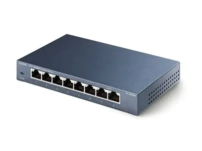 TP-Link TL-SG108 8-port Metal Gigabit Switch - Switch - unmanaged - 8 x 10/100/1000 - Desktop