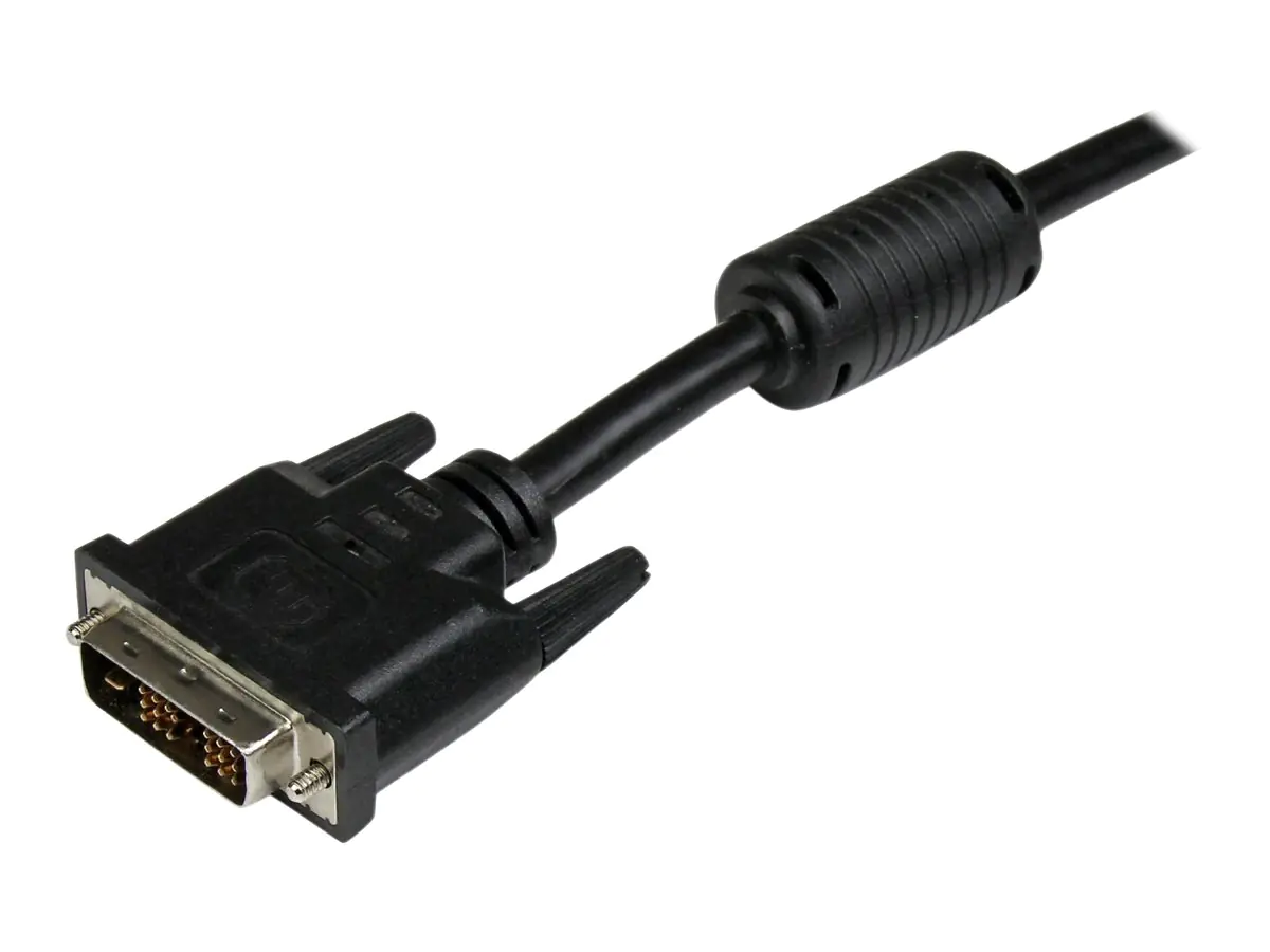 StarTech 5m DVI-D Single Link Kabel - St/St - DVI Monitorkabel - 1920x1200 - DVI Verbindungskabel/Anschlusskabel - Schwarz - DVI-Kabel - Single Link - DVI-D (M) zu DVI-D (M) - 5 m - geformt, Daumenschrauben - Schwarz
