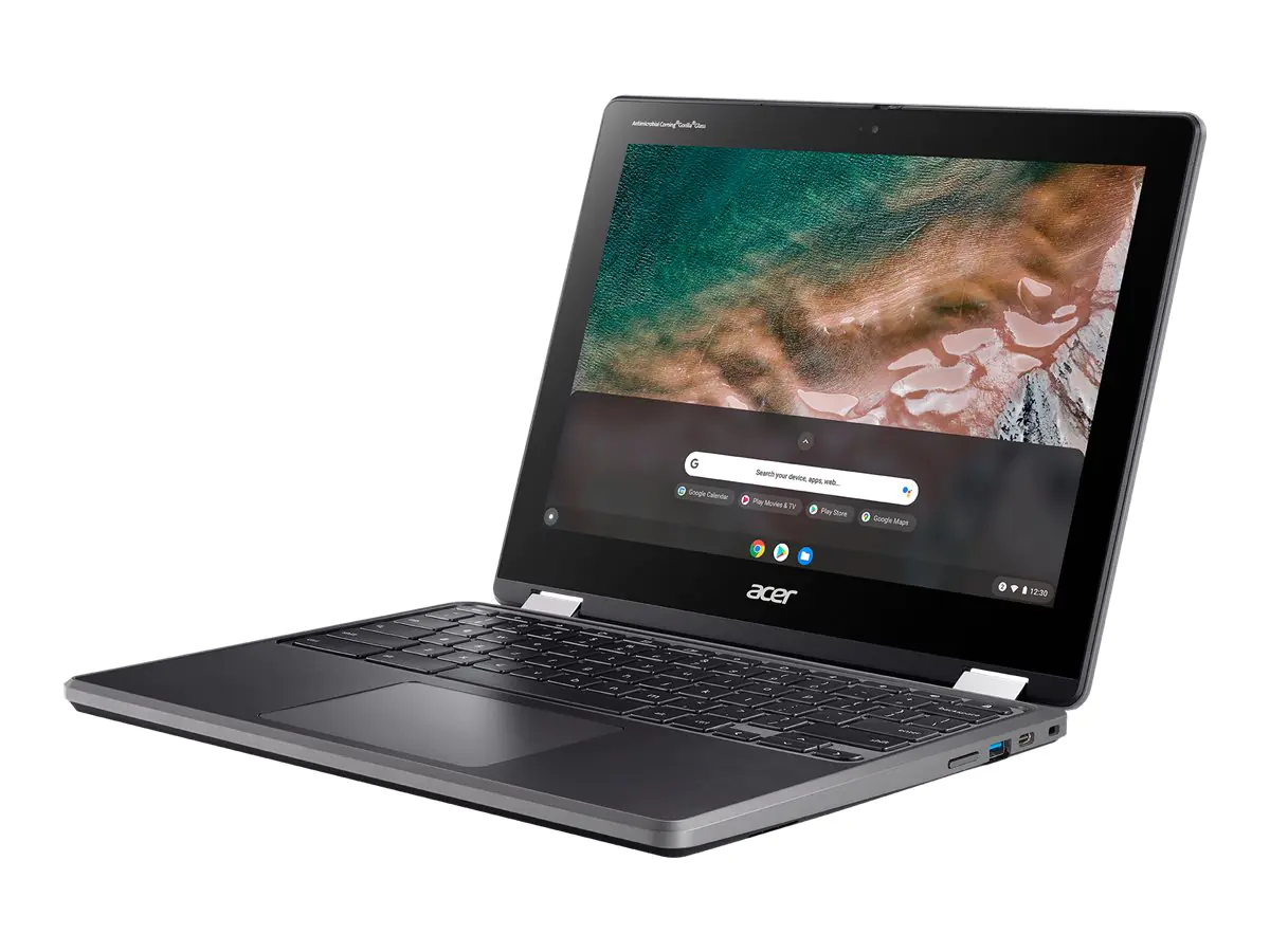 Acer Chromebook Spin 512 R853TA - Flip-Design - Intel Pentium Silver N6000 / 1.1 GHz - Chrome OS - UHD Graphics - 8 GB RAM - 64 GB eMMC - 30.5 cm (12") Touchscreen 1366 x 912 (HD+) - Wi-Fi 6 - Schiefer schwarz - kbd: Deutsch