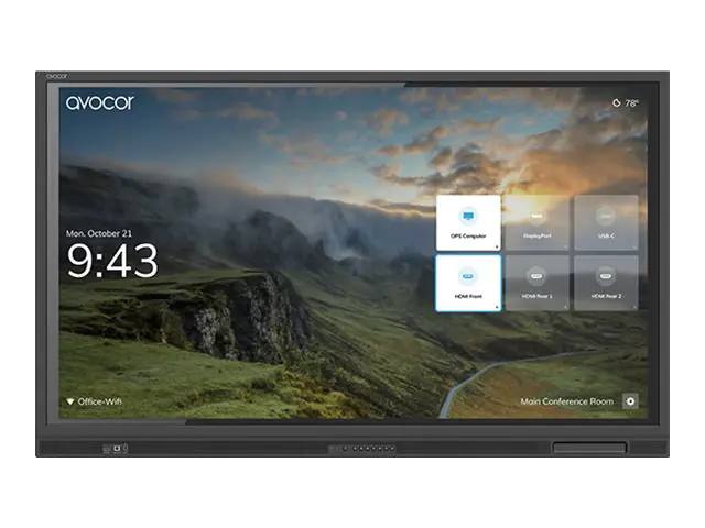 Avocor AVE-6540 - 190 cm (75") Diagonalklasse E Series LCD-Display mit LED-Hintergrundbeleuchtung - interaktiv - mit Touchscreen (Multi-Touch) - 4K UHD (2160p) 3840 x 2160 - direkt beleuchtete LED - mit Logitech Rally Bar
