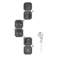 LogiLink LPS276U, 1,5 m, Drinnen, CEE, Abgewinkelt, IP20, Spritzwassergeschützt