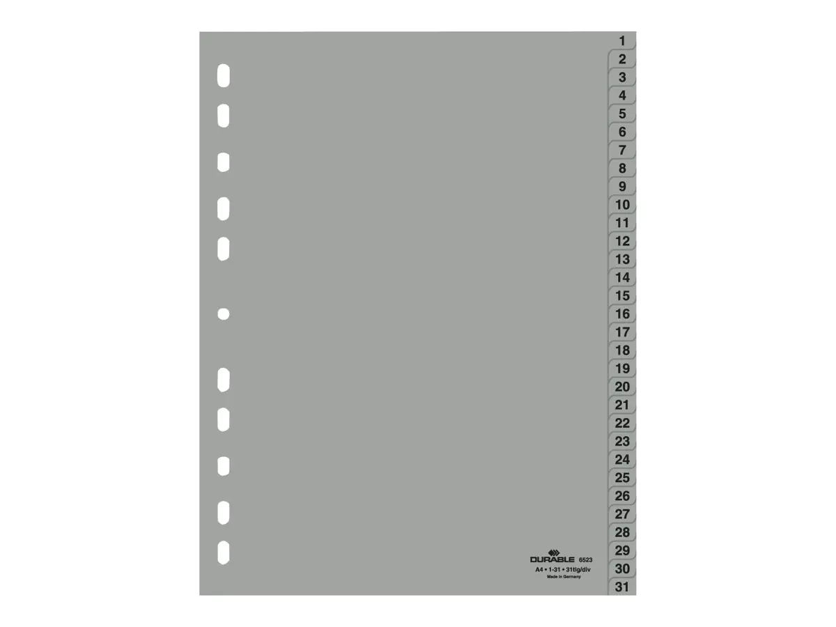 Durable Trennelement - 31 Teile - vorgedruckt: 652310