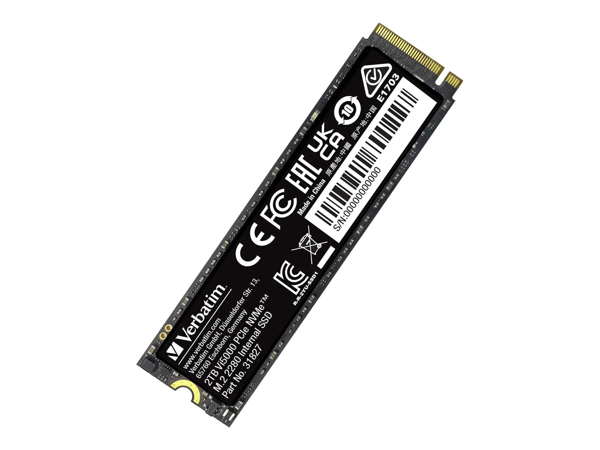 Verbatim Vi5000 - SSD - 2 TB - intern - M.2 2280 - PCIe 4.0 x4