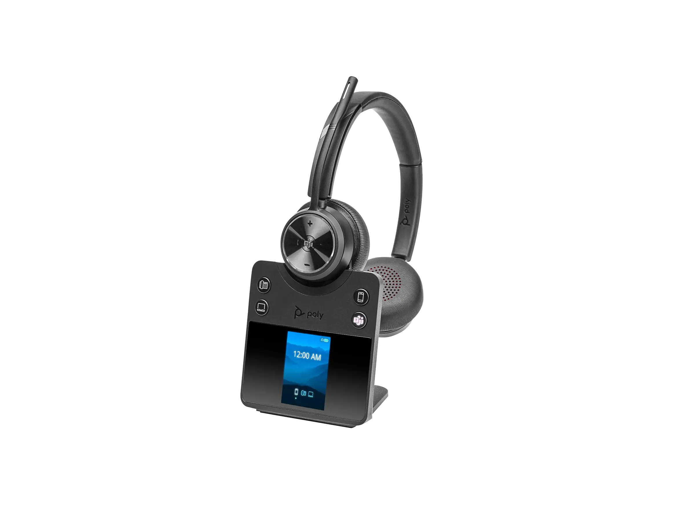 Poly Savi 7420 OFFICE - Savi 7400 series - Headset - On-Ear - DECT / Bluetooth - kabellos - Schwarz - Zertifiziert für Microsoft Teams