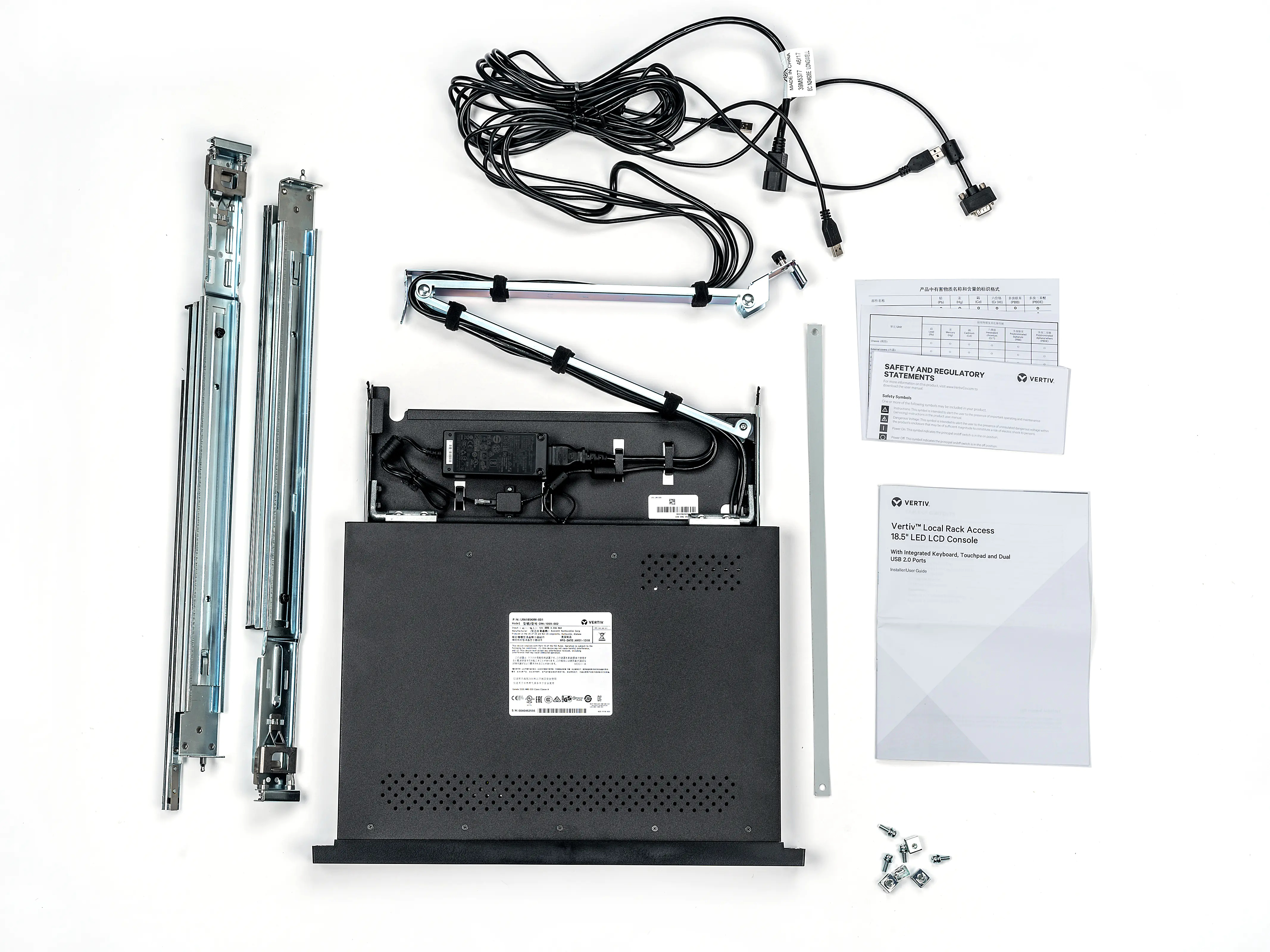 Avocent Local Rack Access - KVM-Konsole - USB - 48.3 cm (19") (18.5" sichtbar) - Rack - einbaufähig - 1366 x 768 @ 60 Hz - 250 cd/m² - 1000:1 - VGA - 1U