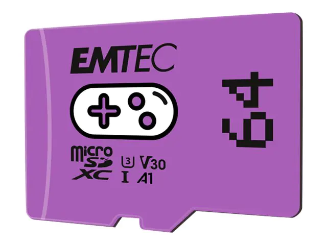EMTEC Gaming - Flash-Speicherkarte - 64 GB - A1 / Video Class V30 / UHS-I U3 - microSDXC UHS-I - lila