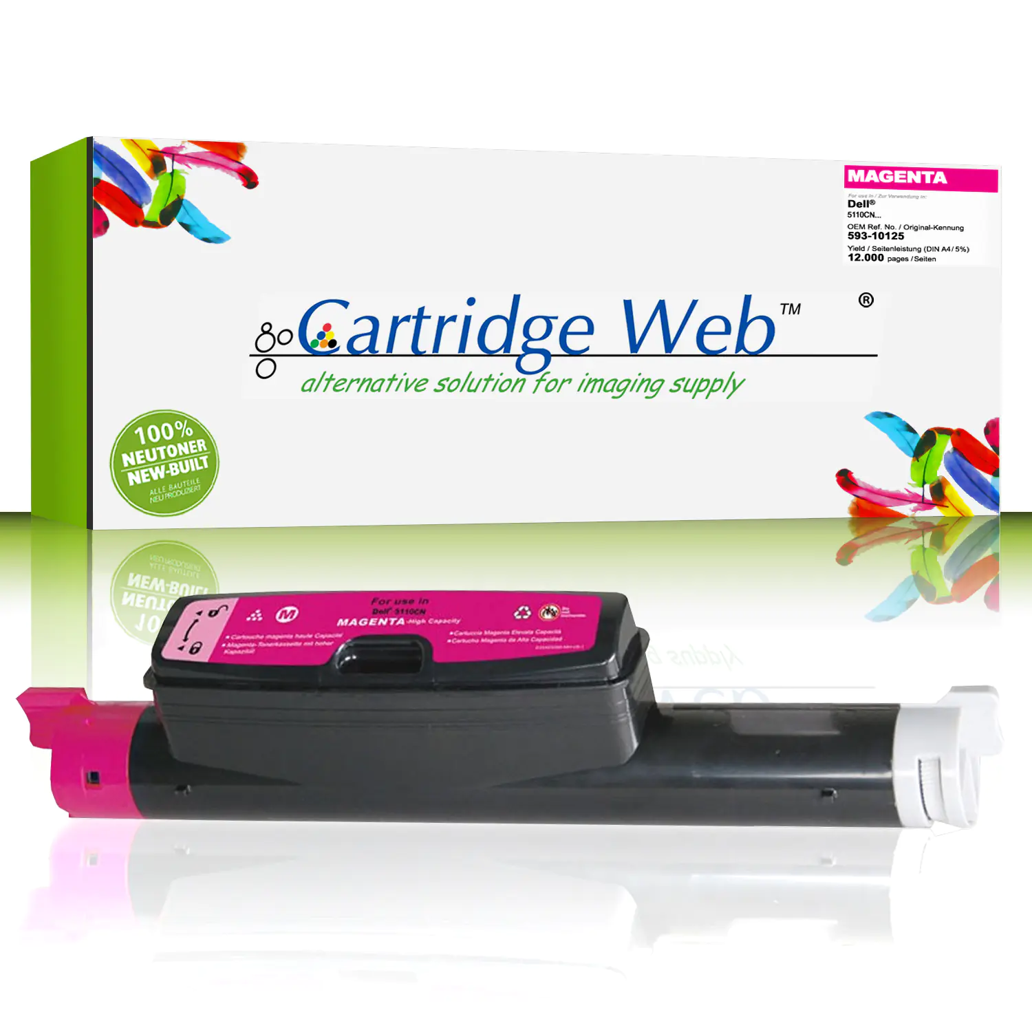 CartridgeWeb Toner kompatibel zu Dell 593-10125 KD557 magenta 12.000 Seiten 1 Stück CartridgeWeb Toner kompatibel zu Dell 593-10125 KD557 magenta 12.000 Seiten 1 Stück