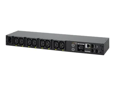 CyberPower Switched Series PDU41004 - Stromverteilungseinheit (Rack - einbaufähig) - Wechselstrom 100-240 V - 1-phasig - Ethernet, serial - Eingabe, Eingang IEC 60320 C14 - Ausgangsanschlüsse: 8 (power IEC 60320 C13) - 1U - 3.05 m Schnur - Schwarz