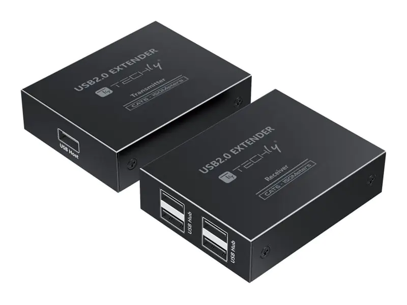 EFB Elektronik Techly 4-port High-Speed USB 2.0 Extender bis zu 150m mit einem Cat.6 - Kabel - Dig