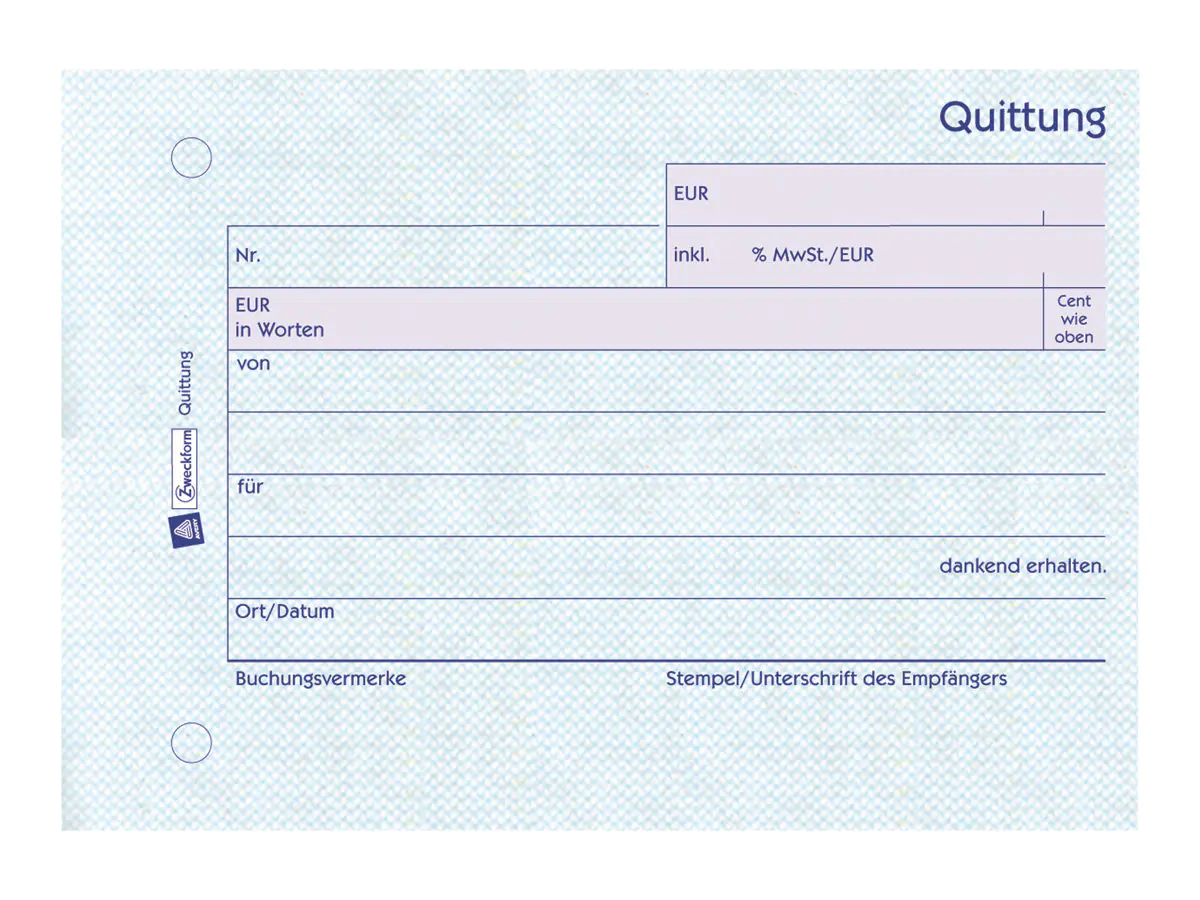 Avery Zweckform Quittung - 50 Blatt - A6 (105 x 148 mm) 300