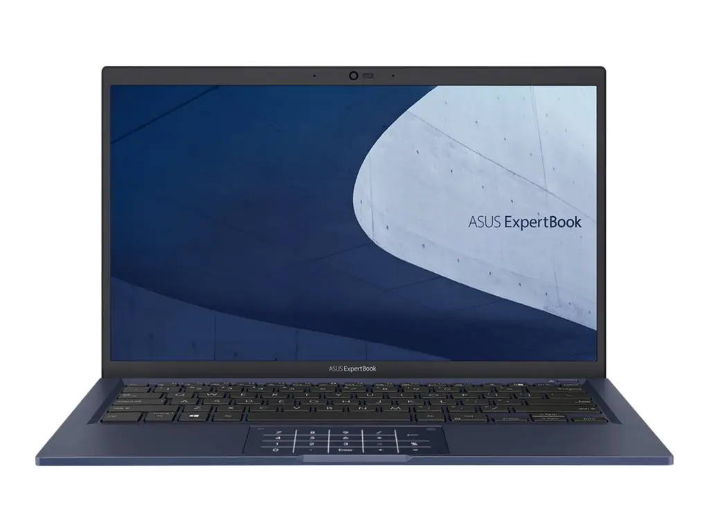 ASUS ExpertBook B1 B1401CEAE-EB2740R - Intel Core i5 1135G7 / 2.4 GHz - Win 10 Pro - Intel Iris Xe Grafikkarte - 8 GB RAM - 256 GB SSD NVMe - 35.6 cm (14") 1920 x 1080 (Full HD) - Wi-Fi 6 - schwarz (unten), Star Black (LCD-Abdeckung), Star Black (Oberseit