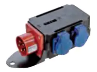 Bachmann CEE adapter - Stromverteilungseinheit - Wechselstrom 400 V - Ausgangsanschlüsse: 3 (3 x Stromversorgung) 349.028