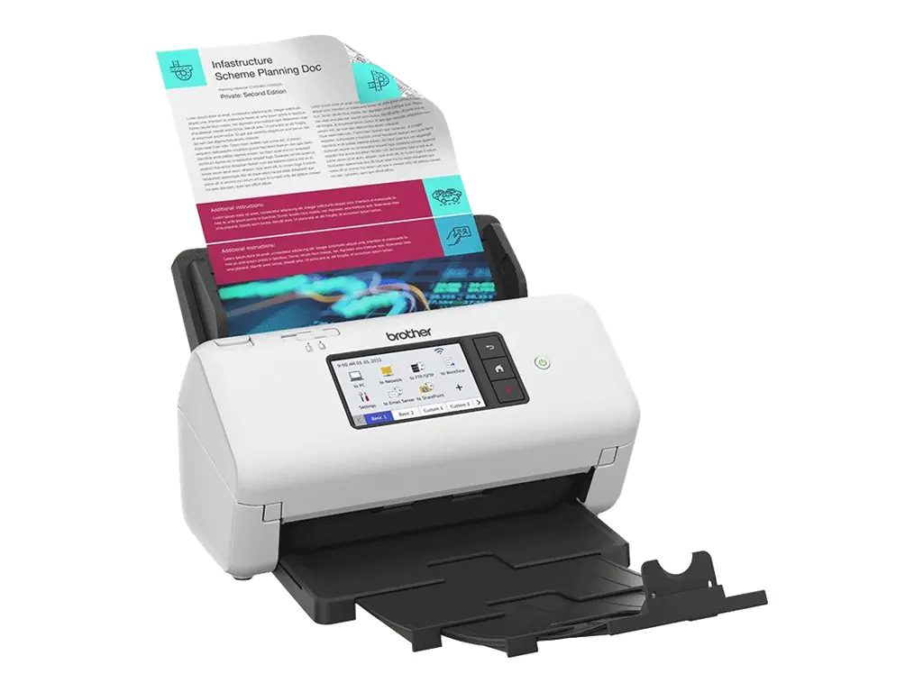 Brother ADS-4700W - Dokumentenscanner - Dual CIS - Duplex - A4 - 600 dpi x 600 dpi - bis zu 40 Seiten/Min. (einfarbig) / bis zu 40 Seiten/Min. (Farbe) - automatischer Dokumenteneinzug (80 Blätter) - bis zu 6000 Scanvorgänge/Tag - USB 3.0, Gigabit LAN, Wi- Brother ADS-4700W - Dokumentenscanner - Dual CIS - Duplex - A4 - 600 dpi x 600 dpi - bis zu 40 Seiten/Min. (einfarbig) / bis zu 40 Seiten/Min. (Farbe) - automatischer Dokumenteneinzug (80 Blätter) - bis zu 6000 Scanvorgänge/Tag - USB 3.0, Gigabit LAN, Wi-