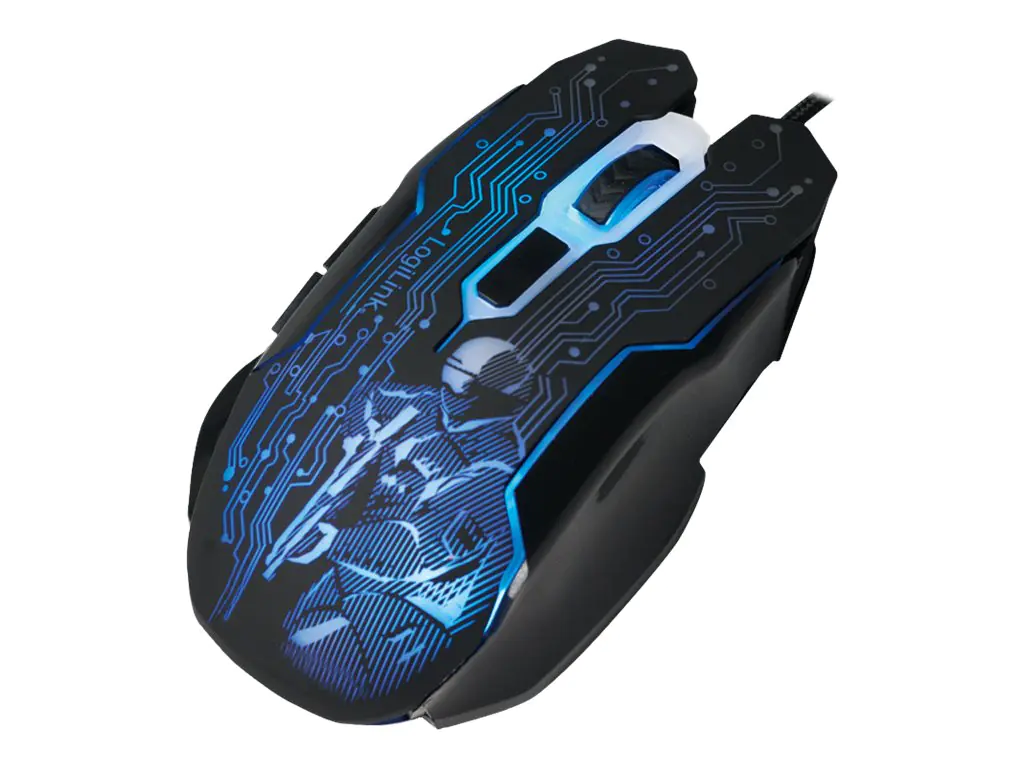 LogiLink Gaming - Maus - optisch - 6 Tasten - kabelgebunden - USB - Schwarz