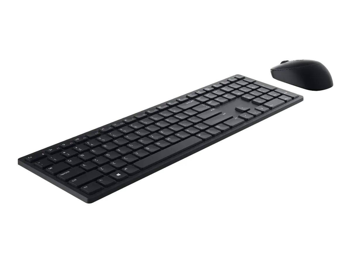 Dell Pro-Tastatur und -Maus – KM5221W - US international (QWERTY) - schwarz - (RTL BOX), Kabellos, RF Wireless, Plunger key switch, QWERTY, Schwarz, Maus enthalten KM5221WBKR-INT