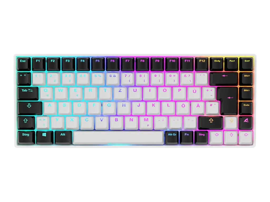 Sharkoon SKILLER SGK50 S3 - Tastatur - 75% - Hintergrundbeleuchtung - USB - QWERTZ - Deutsch - Tastenschalter: Gateron Yellow (Hot-swappable) 4044951039180