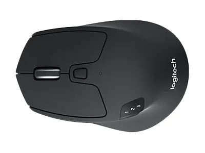 Logitech M720 Triathlon - Maus - Für Rechtshänder - optisch - 7 Tasten - kabellos - Bluetooth, 2.4 GHz - kabelloser Empfänger (USB) 910-004791