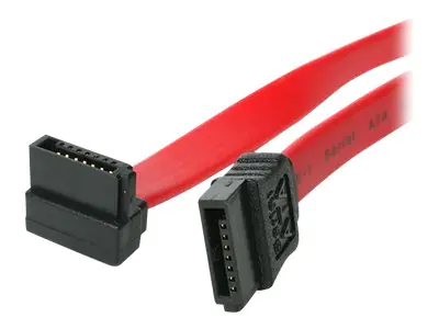 StarTech 15cm SATA 3 Kabel gewinkelt - S-ATA III Anschlusskabel bis 6Gb/s - Serial ATA 90° rechts abgewinkelt - Rot - SATA-Kabel - Serial ATA 150/300/600 - SATA (R) zu SATA (R) - 15.24 cm - rechts-gewinkelter Stecker - Rot - für P/N: USB2SATAIDE, USB3SSAT