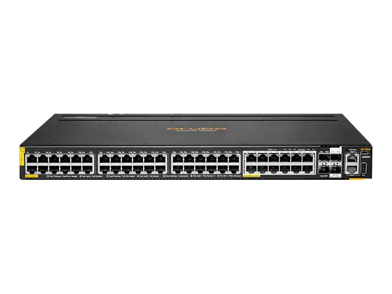 HPE Aruba 6200M 36G 12SR5 Class6 PoE 4SFP+ TAA Switch - Switch - max. Stapelentfernung 10 km - L3 - managed - 36 x 10/100/1000 (4PPoE) R8V12A