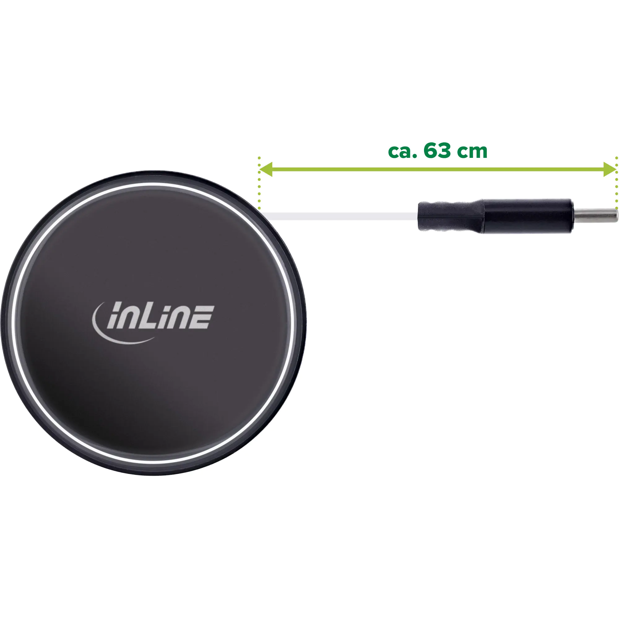 InLine Dual USB-C KFZ Stromadapter 12/24V - ausziehbares Kabel + Buchse - 75W