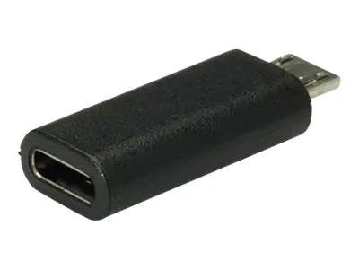 VALUE - USB-Adapter - 24 pin USB-C (W) umkehrbar zu Micro-USB Typ B (M) - USB 2.0 - Schwarz