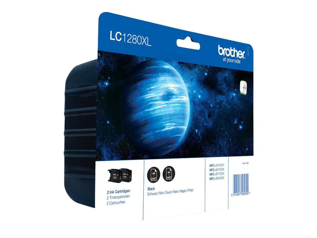 Brother LC1280XL Twin-Pack - 2er-Pack - Schwarz - Original - Blister mit akustischem/elektromagnetischem Alarm - Tintenpatrone - für Brother MFC-J5910DW, MFC-J6510DW, MFC-J6710DW, MFC-J6910DW Brother LC1280XL Twin-Pack - 2er-Pack - Schwarz - Original - Blister mit akustischem/elektromagnetischem Alarm - Tintenpatrone - für Brother MFC-J5910DW, MFC-J6510DW, MFC-J6710DW, MFC-J6910DW