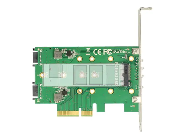 Delock PCI Express Card > 3 x M.2 Slot - Speicher-Controller - M.2 - M.2 Card / SATA 6Gb/s Low-Profile - PCIe 3.0 x4