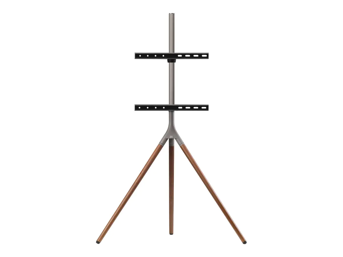 One for All WM 7471 - Aufstellung - Stativ - für Flachbildschirm - handgearbeitetes Holz - Nußbaum, gunmetal-grau - Bildschirmgröße: 81-165 cm (32"-65") WM7471