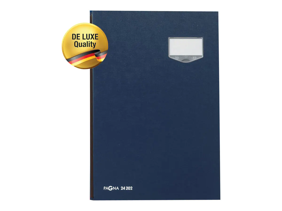 PAGNA Unterschriftenmappe de Luxe 24202-02 20Fächer Pappe blau