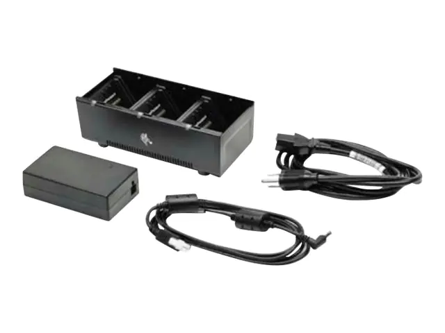 Zebra 3-Slot Battery Charger - Batterieladegerät - Großbritannien - für P/N: BTRY-MPP-34MA1-01, BTRY-MPP-34MAHC1-01, P1031365-059, P1031365-069, P1065668-018