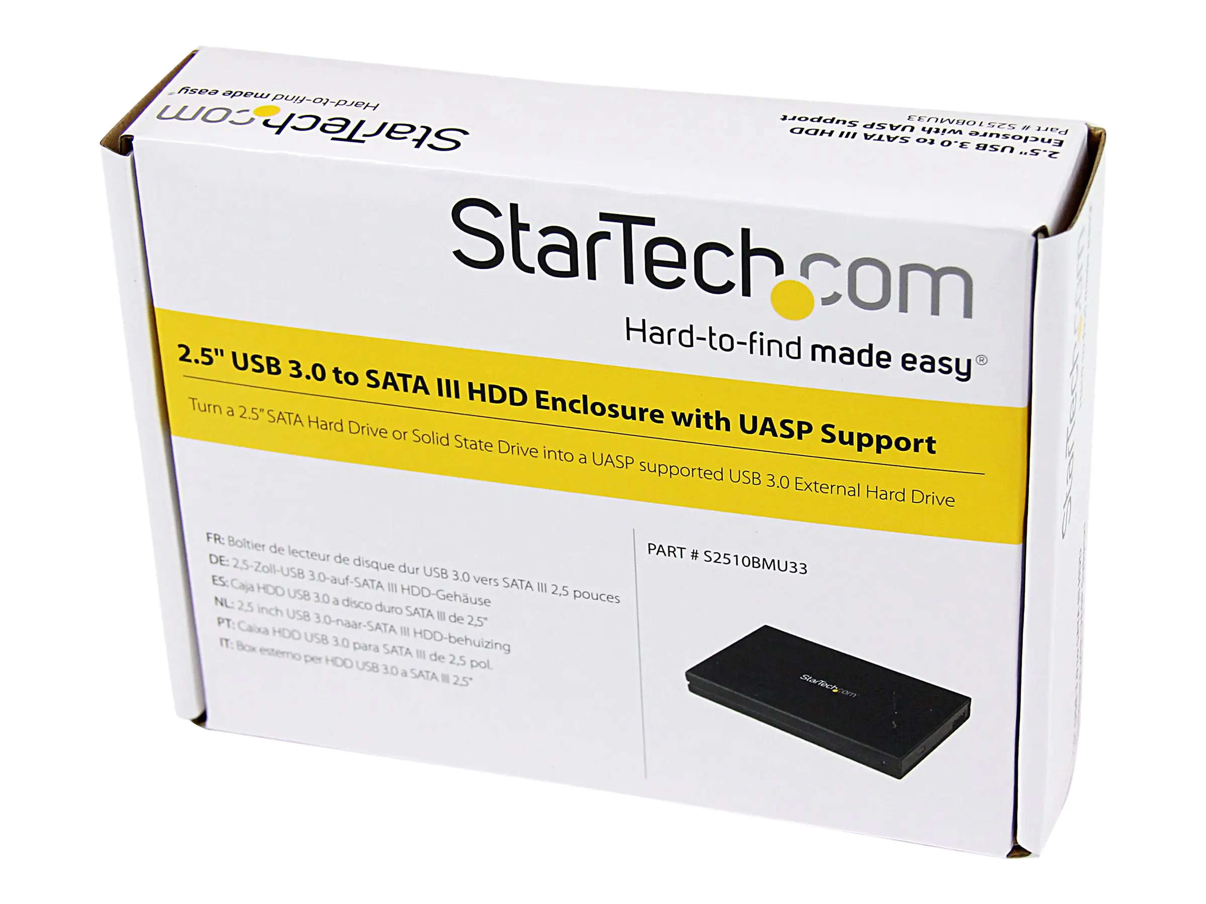 StarTech Externes 2,5 SATA III 6 GB/s SSD USB 3.0 SuperSpeed Festplattengehäuse mit UASP - 2,5 Zoll (6,4cm) HDD Gehäuse aus Aluminium - Speichergehäuse - 2.5" (6.4 cm) - SATA 6Gb/s - USB 3.0 - Schwarz - für P/N: HB30C1A1CPD, HB30C3AGEPD, HB30C3APDW,