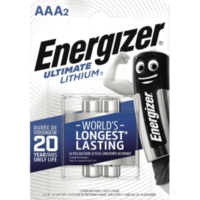 Energizer ENLITHIUMAAAP2, Einwegbatterie, AAA, Lithium, 1,5 V, 2 Stück(e), 1150 mAh 639170