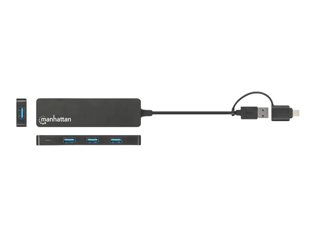 Manhattan Hub - Combo USB-A und USB-C - 4 x 180863