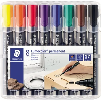 STAEDTLER Permanentmaker Lumocolor 352 WP8 2mm sortiert 8 St./Pack. STAEDTLER Permanentmaker Lumocolor 352 WP8 2mm sortiert 8 St./Pack.