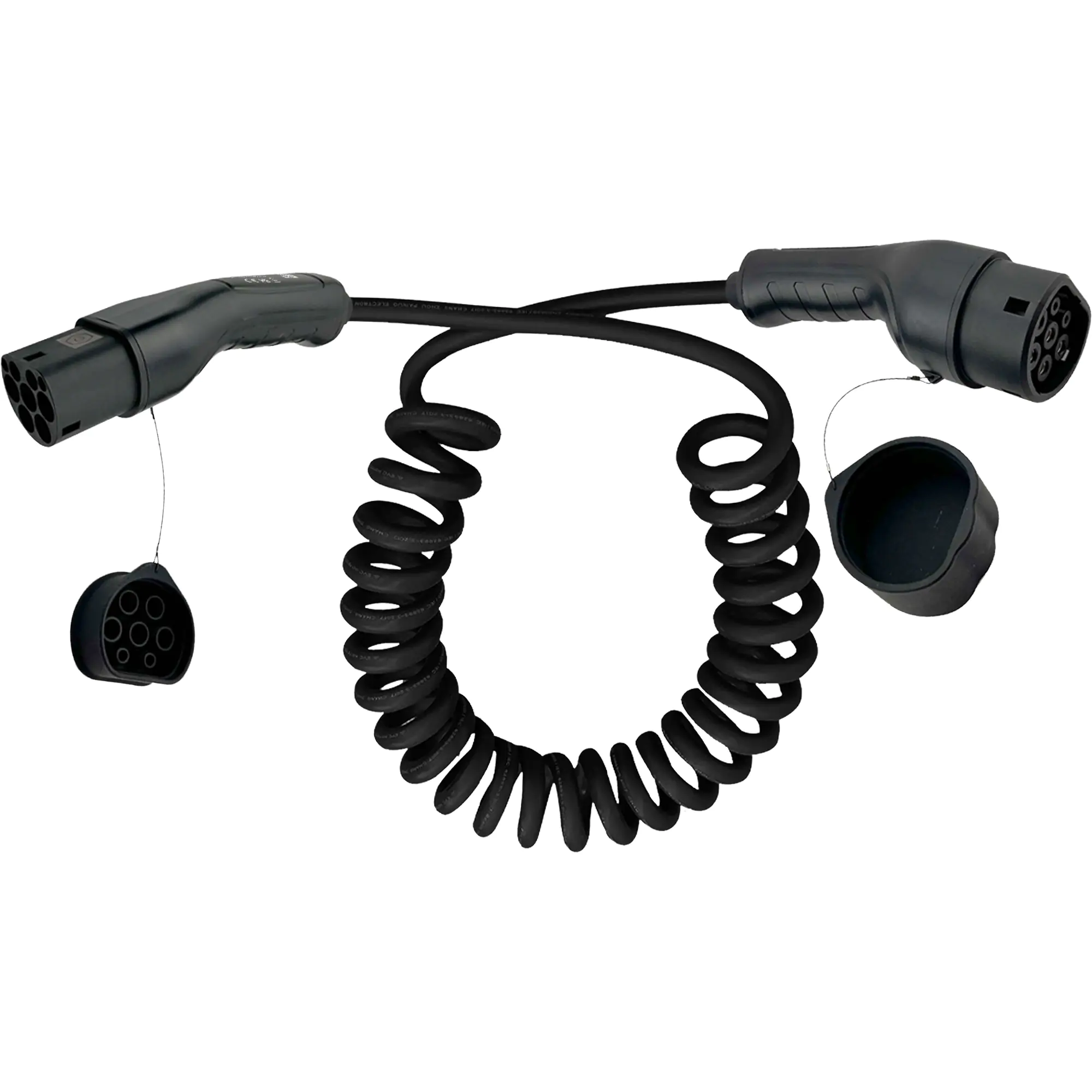 InLine EV Spiral-Autoladekabel Typ2 - 22 kW - 3-phasig - 7,5 m 16287S