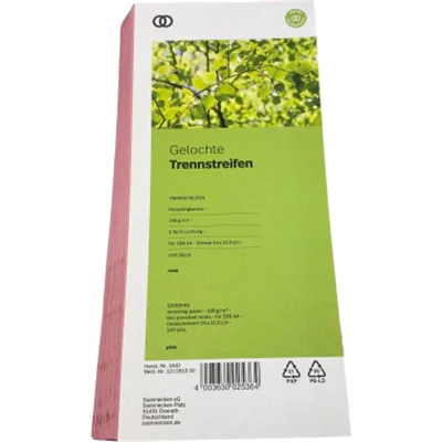 Soennecken Trennstreifen oeco 1410 10,5x24cm rosa 100St. Soennecken Trennstreifen oeco 1410 10,5x24cm rosa 100St.
