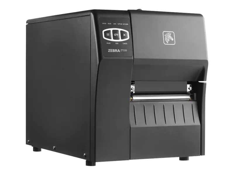 Zebra ZT220 - Etikettendrucker - Thermotransfer - Rolle (11,4 cm) - 203 dpi - bis zu 152 mm/Sek. - USB, LAN, seriell - Abrisskante