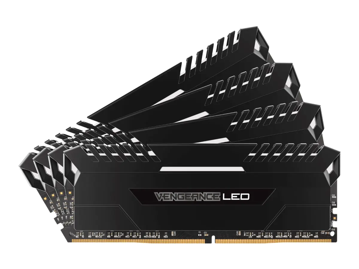 CORSAIR Vengeance LED - DDR4 - kit - 32 GB: 4 x 8 GB - DIMM 288-PIN - 3000 MHz / PC4-24000 - CL15 - 1.35 V - ungepuffert - non-ECC