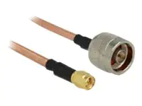 Delock - Antennenkabel - SMA (M) bis N-Anschluss (M) - 40 cm - durchsichtig