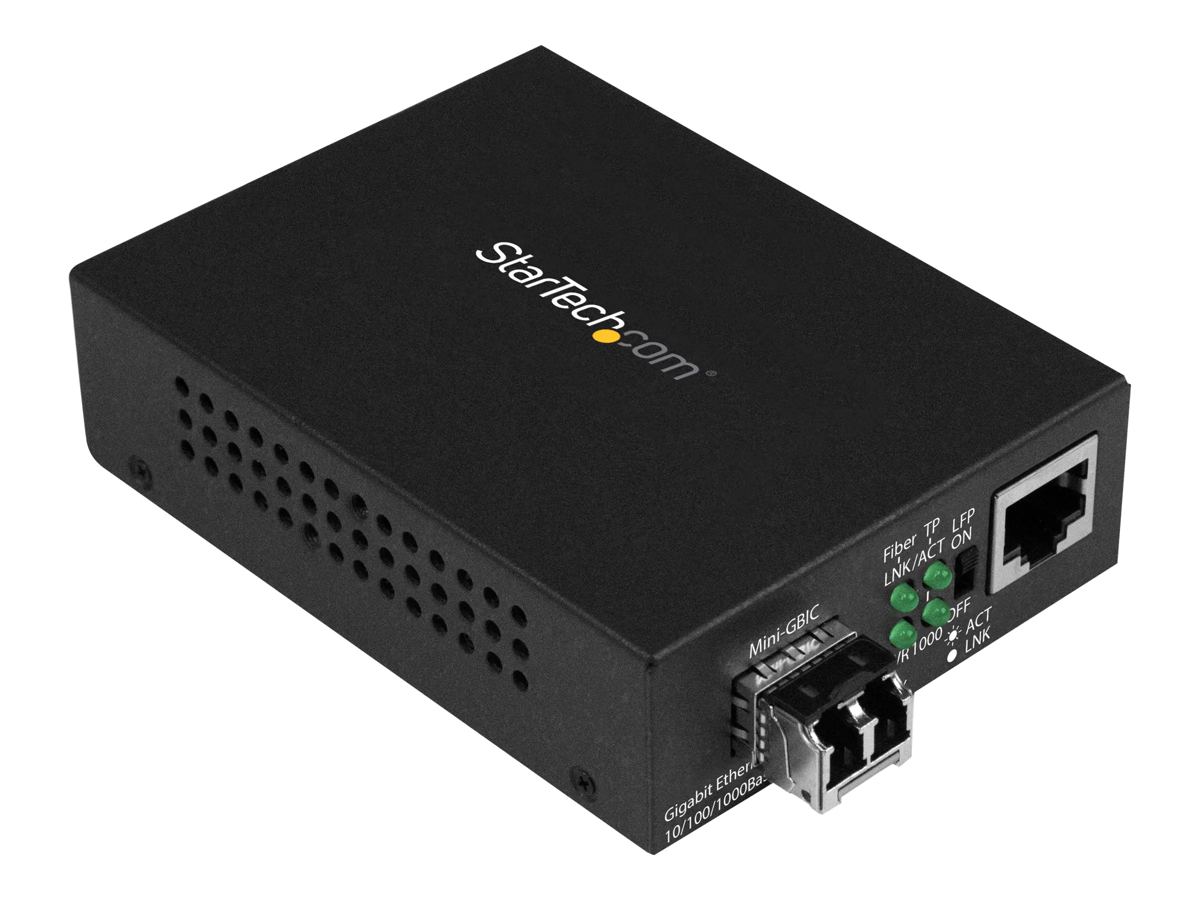 StarTech Gigabit Ethernet Glasfaser Medienkonverter - 850nm MM LC - 500m - Mit MM SFP Transceiver - Für 10/100/1000 Netzwerke - Medienkonverter - 1GbE - 10Base-T, 1000Base-LX, 1000Base-SX, 100Base-TX, 1000Base-T - RJ-45 / LC Multi-Mode - bis zu 550 m