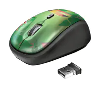 Trust Yvi - Maus - rechts- und linkshändig - optisch - 4 Tasten - kabellos - 2.4 GHz - kabelloser Empfänger (USB) - Tukan