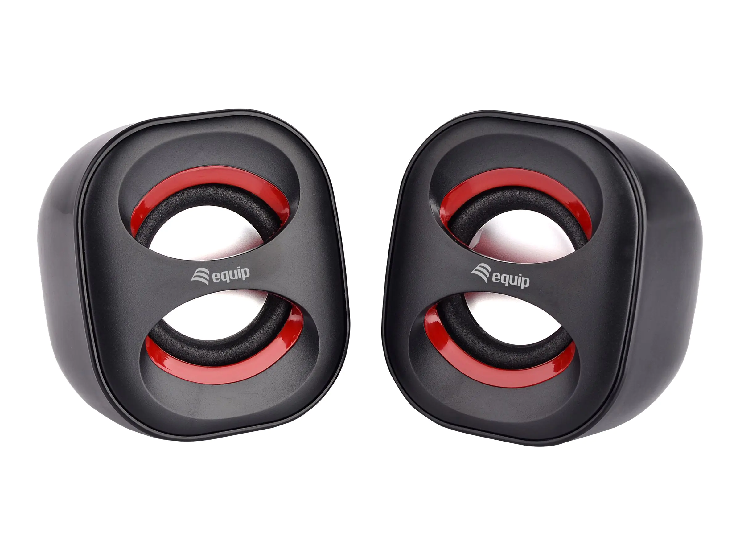 equip Mini USB - Lautsprecher - für PC - 3 Watt - Schwarz / Rot equip Mini USB - Lautsprecher - für PC - 3 Watt - Schwarz / Rot