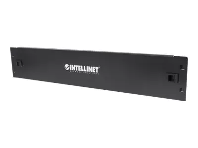 Intellinet 19" Blindabdeckung, werkzeuglos, 2 HE, Metall, schwarz - Blindabdeckung - Rack montierbar - Schwarz, RAL 9005 - 2U - 48.3 cm (19")