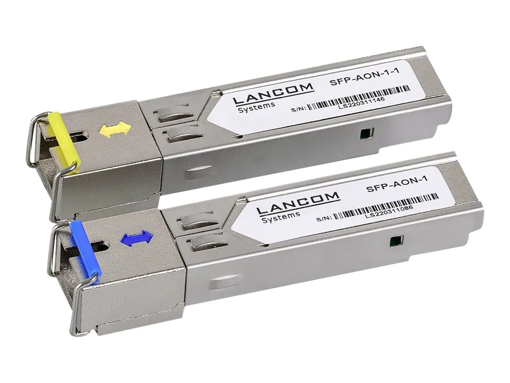 LANCOM SFP-BiDi1550-SC1 - SFP (Mini-GBIC)-Transceiver-Modul - 1GbE - 1000Base-BX20 - SC/UPC Einzelmodus - bis zu 20 km - 1310 nm / 1550 nm (Packung mit 2) - für P/N: 61880, 61884