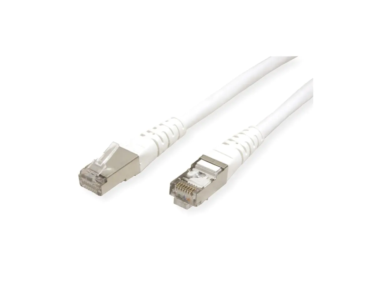 Roline - Patch-Kabel - RJ-45 (M) zu RJ-45 (M) - 30 cm - SFTP - CAT 6 - verseilt - weiß
